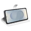 Miniatyrbild 3 av 5: För Samsung Galaxy S25 Edge Fodral Litchi Textur Stötsäkert Läder Plånboks Telefonfodral Multicolor White