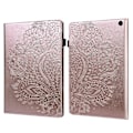 Miniatyrbild 1 av 5: För Amazon Fire Max 11 Pu Läder Case Korthållare Mönstertryckt Stativ Cover Rose Gold
