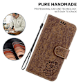 Miniatyrbild 4 av 5: Pu Läder Magnetic Flip Phone case För Samsung Galaxy A33 5g, Stativ Plånboksmönster tryckt cover Brown
