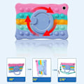 Pikkukuva 4 / 5: Samsung Galaxy Tab A9 -kotelo Pop Bubble PC+Silikoni Kotelo Käsikahva Jalusta Tablettisuoja Multicolor Style E