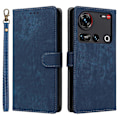 Miniatyrbillede 1 af 5: Til ZTE nubia Z70 Ultra Wallet Case RFID-blokering PU Læder Cover Stativ View-Grøn Multicolor Blue