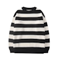 Miniatyrbild 1 av 5: Tate tröja Vintertröja Randig tröja Kvinna Casual tröja Oversize par Harajuku tröja Varm tröja Sueter De Mujer Jersey black white XL