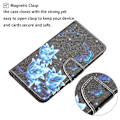 Miniatyrbillede 4 af 5: Til Iphone 15 Plus Folio Pu Læder Stand Wallet Case Mønster Print Telefon Cover Med Rem Blue Butterfly