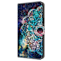 Miniatyrbillede 4 af 5: Til iPhone 16 Pro Max Etui Mønsterprintet Beskyttelsescover TPU+PU Læder Flip Telefon Etui Multicolor Style K