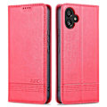 Miniatyrbild 1 av 5: Azns Pu Läder Phone case För Samsung Galaxy A04e 4g, Stativ Magnetic Absorption Flip Cover Red