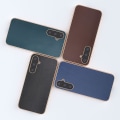 Pikkukuva 5 / 5: Samsung Galaxy S23 Fe Nappa-pintainen galvanoidulla pinnoitteella varustettu puhelinkotelo, nahkapäällysteinen PC+TPU-takakuori Black