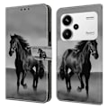 Pikkukuva 1 / 5: Xiaomi Redmi Note 13 Pro+ 5G Nahkakotelo 3D Luova Kuvio Design Käännettävä Jalusta Puhelinkotelo Multicolor Style E