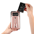 Miniatyrbillede 5 af 5: Retro PU læder + TPU cover med udtrækkelig rem og støttefod til iPhone 12/12 Pro 6,1 tommer Multicolor Rose Gold
