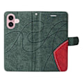 Pikkukuva 5 / 5: KT Leather Series-1 iPhone 16 -kotelo, värillinen lompakko PU-nahkainen puhelinkotelo Multicolor Style C