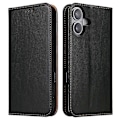 Miniatyrbillede 1 af 5: FIERRE SHANN Etui til iPhone 16 Plus PU Læder Flip Stand Wallet Telefon Cover Multicolor Style A