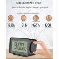 Miniatyrbillede 4 af 5: Digitalt Vækkeur, LCD Ur til Soveværelse, Elektronisk Bordur med Temperaturvisning, Soveværelse, Kontor Black