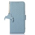 Miniatyrbild 5 av 5: För Huawei Nova Y91 4g/enjoy 60x Phone case Rfid Blocking Läder Litchi Texture Stand Cover Blue