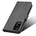 Miniatyrbild 5 av 5: För Tcl Ion X Diamond Texture Läder Phone Case anti-scratch Cover Black