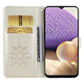 Miniatyrbillede 2 af 5: Pung etui til Samsung Galaxy A56 5G Ugle Blomst Præget Rhinestone Læder Cover Multicolor Style D