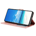 Miniatyrbillede 2 af 5: For iPhone 16 Pro Max Wallet Case Rose Mønster Præget Læder Flip Stand Telefon Cover Multicolor Rose Gold