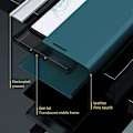 Miniatyrbillede 5 af 5: Til Samsung Galaxy A54 5G Elektroplettering PU Læder Telefon Cover Stativ Anti-ridse Smartphone Etui Multicolor Style E