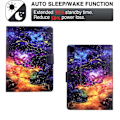 Miniatyrbilde 5 av 5: For Samsung Galaxy Tab A9 Stativveske Mønstertrykk Tablet Lærdeksel med Auto Wake/Sleep Multicolor Nebula