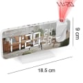 Miniatyrbild 5 av 5: Projektionsväckarklocka för tak i sovrummet Digital väckarklocka Radio W