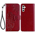 Pikkukuva 1 / 5: Samsung Galaxy S23 FE -kotelo, pöllökuvioitu PU-nahkainen puhelinkotelo lompakkotelineellä Multicolor Style F