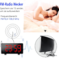 Miniatyrbild 4 av 5: Nya Radio väckarklocka LED med 6" display bordsklocka 12/