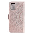 Miniatyrbillede 3 af 5: Præget Mandala Blomst Pung Læder Etui med Rem til Samsung Galaxy A52 4G/5G/A52s 5G Multicolor Style E