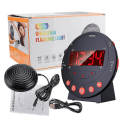 Miniatyrbild 5 av 5: 3-i-1 vibrerande larm Blinkande ljus Led väckarklocka Snooze Bed Shaker Wake Up Ringing För tunga sovande döva Senior USB laddare EU Plug