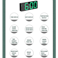 Miniatyrbild 3 av 4: Digital dubbel väckarklocka för sovrum, stor display sängklocka för tunga sovande Kid Senior Green