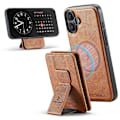 Pikkukuva 5 / 5: FIERRE SHANN 028 Tyyli iPhone 16 -kotelolle Magneettinen irrotettava korttipaikka Nahkainen takakansi Multicolor Style C