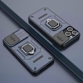 Pikkukuva 2 / 5: Iskunkestävä suojakuori iPhone 14 Pro Maxille, PC+TPU puhelinkotelo liukuvalla linssisuojalla ja jalustalla Multicolor Style E