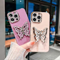 Pikkukuva 2 / 5: iPhone 15 Pro -kotelo perhosjalustalla, TPU-galvanointi puhelinkuori Multicolor Style E