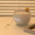 Miniatyrbild 3 av 5: 217 Väckarklocka Multifunktionell högprecision Touch Sensing Söt Tekopp Cat Digital Väckarklocka Des Pink