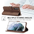 Miniatyrbilde 3 av 5: LC.IMEEKE Lommebokdesign Lær Shell Telefon Stativ Deksel for Samsung Galaxy S21 FE Multicolor Style C