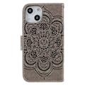 Miniatyrbild 3 av 5: Präglad Mandala Blomma PU Läder Telefonställ Skydd Plånboksfodral med Rem för iPhone 13 6.1 tum Multicolor Style C