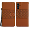 Miniatyrbillede 1 af 5: Til Samsung Galaxy A35 5G Telefon Cover Præget Rombe Tegnebog Stativ Læder Cover Multicolor Style B