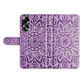 Miniatyrbillede 5 af 5: Mobiltelefonetui til Oppo A58 4G, Wallet Stand Shell PU Læder Solsikke Præget Telefoncover Multicolor Style C