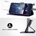 Miniatyrbillede 4 af 5: Til iPhone 13 Pro Cover Præget PU Læder Wallet Mobiltelefon Etui Multicolor Style D