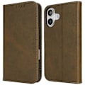 Miniatyrbild 1 av 5: Fodral för iPhone 16 Plus PU Läder Kalvtextur Magnetisk Stängning Smart Telefonskydd Multicolor Style E