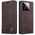 Miniatyrbillede 1 af 5: GQ.UTROBE 008 Serie Til Xiaomi 14 Etui RFID Blokerende PU Læder+TPU Flip Cover Multicolor Style D