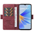 Pikkukuva 2 / 5: YIKATU YK-005 Oppo A17 4G PU-nahkainen, ihoa myötäilevä puhelinkotelo lompakolla, jalustalla ja iskunkestävällä suojalla Multicolor Style F