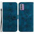 Miniatyrbillede 1 af 5: Præget Lily Blomst Cover til Nokia G42 Læder Wallet Stødsikkert Stativ Telefon Cover Multicolor Style B