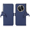 Miniatyrbild 1 av 5: För Huawei Nova Y91 4g/enjoy 60x Phone case Rfid Blocking Läder Litchi Texture Stand Cover Sapphire