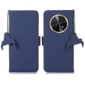 Pikkukuva 1 / 5: Huawei Nova Y91 4g/enjoy 60x Lompakkokotelo RFID-suojauksella, nahkaa, litsi-kuvio, jalustalla Sapphire