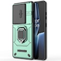 Pikkukuva 2 / 5: OnePlus Ace 5 Pro 5G/Ace 5 5G/13R 5G -kotelo PC+TPU jalustalla ja linssinsuojuksella Multicolor Green