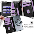 Miniatyrbillede 5 af 5: Læder Wallet Case med RFID-blokering og stativ til Realme GT 7 Pro 5G med håndrem - Grøn Multicolor Black
