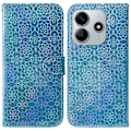 Miniatyrbillede 1 af 5: Stand Case med blændende blomster i læder til Xiaomi Redmi Note 14 5G Multicolor Style A