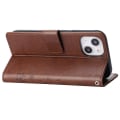 Miniatyrbild 4 av 5: För Iphone 15 Plus Pu Läder Cover Phone case Imprinted Butterflies Shell Stand with rem Brown