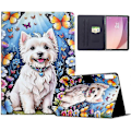 Miniatyrbillede 1 af 5: Stativetui med mønstertryk i læder til Lenovo Tab M9 TB-310FU tablet med automatisk våge/dvale funktion Multicolor Dog