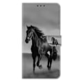 Pikkukuva 5 / 5: Xiaomi Redmi Note 14 5G Kotelo Magneettilukolla 3D Kuvio Nahkainen Lompakko Puhelinkotelo Multicolor Black Horse