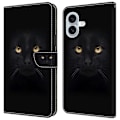 Miniatyrbillede 1 af 5: For iPhone 16 Wallet Case Magnetisk Lås 3D Mønster Læder Telefon Cover Multicolor Style K