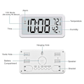 Miniatyrbild 2 av 5: 2xDigital väckarklocka,bordsklocka,batteridriven LCD elektronisk klocka Dekorationer för sovrumssats